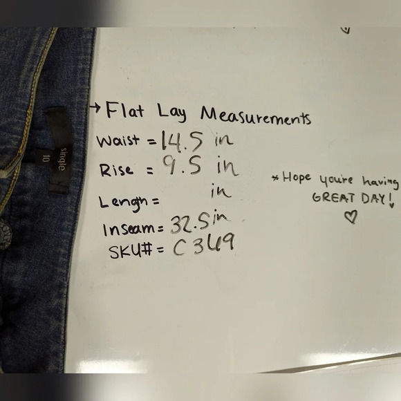 VINTAGE Y2K Single sz. 10 Lace Up Hem Flare Bell Bottom Jeans Bratz Spice Girls - Picture 14 of 14